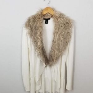 Fur Collared Cardigan